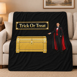 Cobertor Sherpa Doce ou Travessura Vampiro Dia das Bruxas
