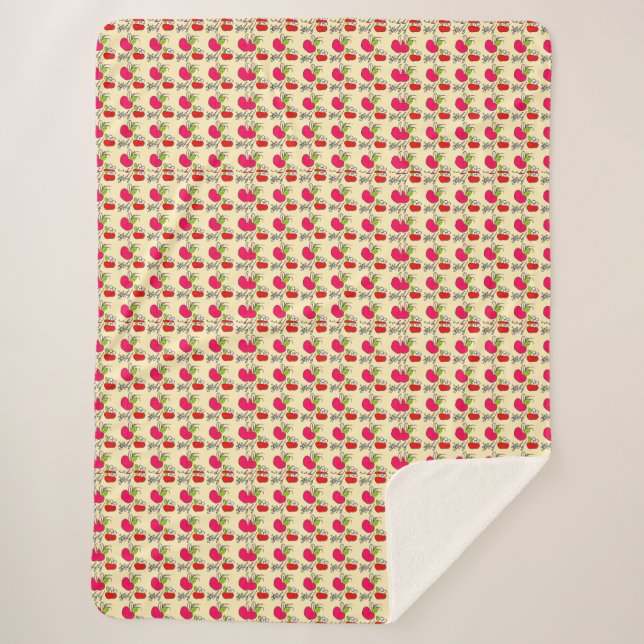 Cobertor Sherpa Doce Pomar de Maçã (Frente)