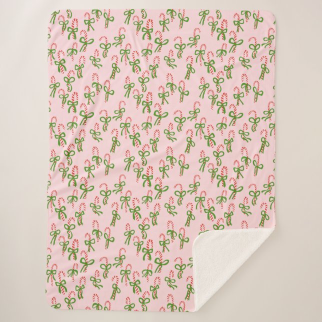 Cobertor Sherpa Doces de Natal Bonitos Canes de Natal Munique (Frente)