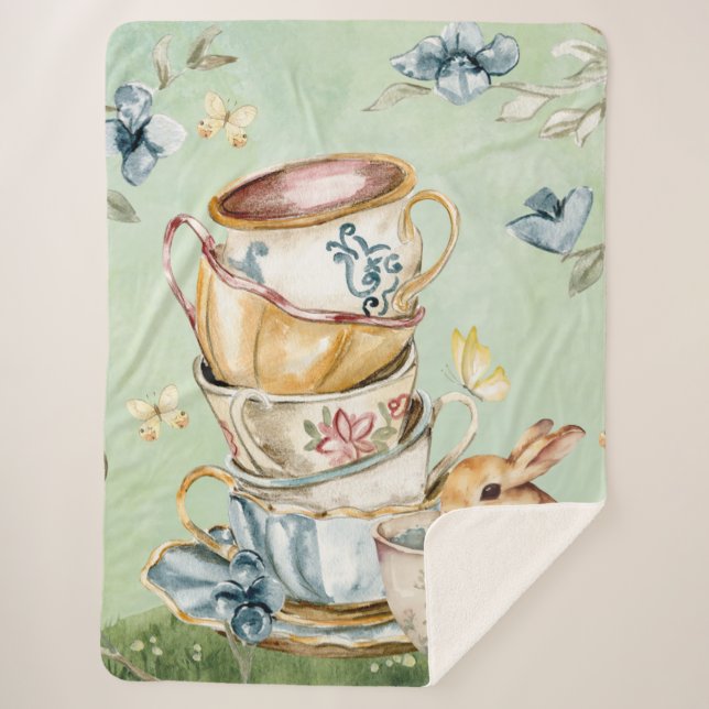 Cobertor Sherpa Docinho Teacup Bunny (Frente)