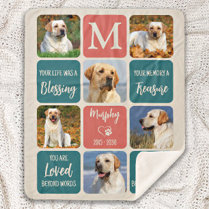 Cobertor Sherpa Dog Memorial Gift Pet Losse Retro Cores 6 Foto