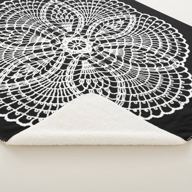 Cobertor Sherpa Doily Art Sherpa Blanket (3/4)