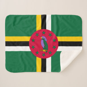 Cobertor Sherpa Dominica Flag