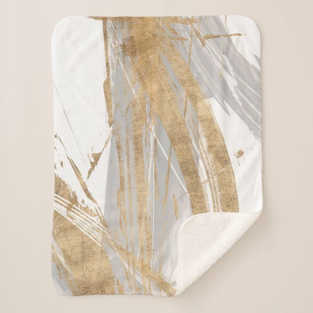 Cobertor Sherpa DOURADO e CINZA (Frente)