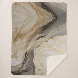Cobertor Sherpa Dourado e marfim vibrantes