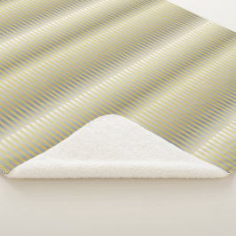 Cobertor Sherpa Dourado e Prata (Stripes)