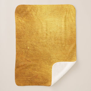Cobertor Sherpa Dourado metal escovado
