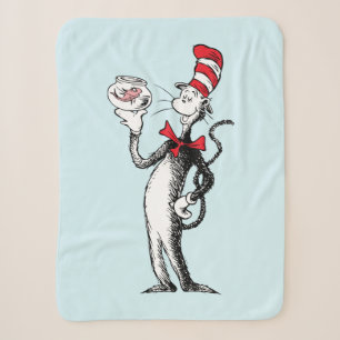 Cobertor Sherpa Dr. Seuss Gato no Chapéu & Krinklebine