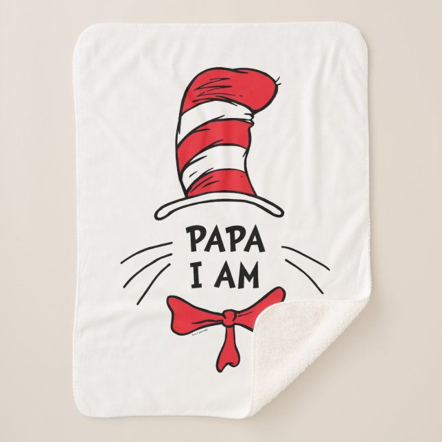 Cobertor Sherpa Dr. Seuss | Gato no Chapéu - Papa I (Frente)