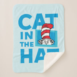 Cobertor Sherpa Dr. Seuss Logotipo do Gato no Chapéu