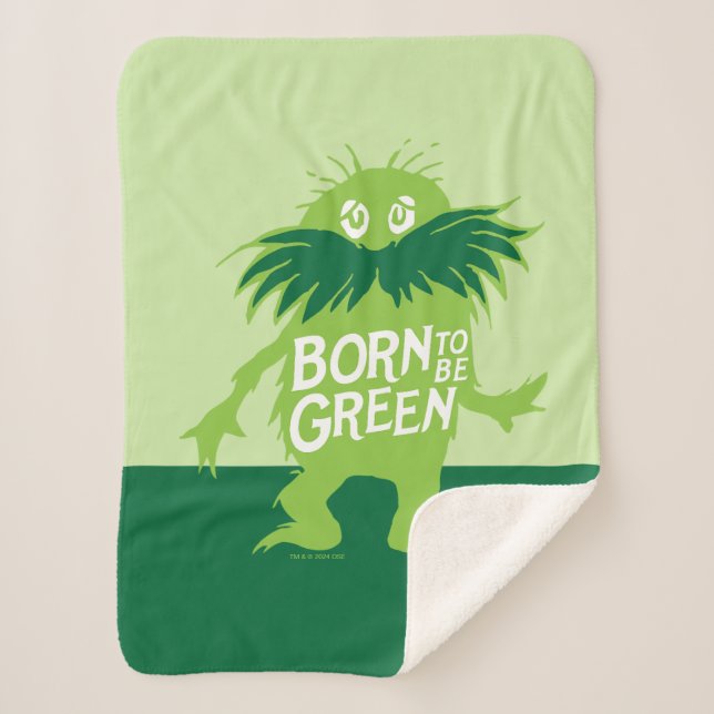 Cobertor Sherpa Dr. Seuss | Lorax - Nascido Para Ser Verde (Frente)