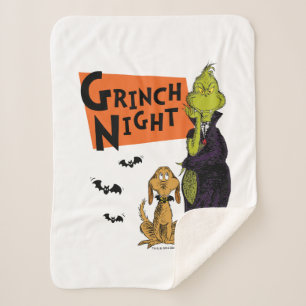 Cobertor Sherpa Dr. Seuss Noite do Grinch no Halloween Gráfico