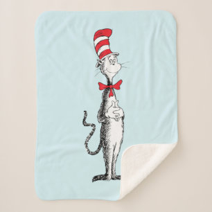 Cobertor Sherpa Dr. Seuss O Gato no Chapéu de Pé Firme