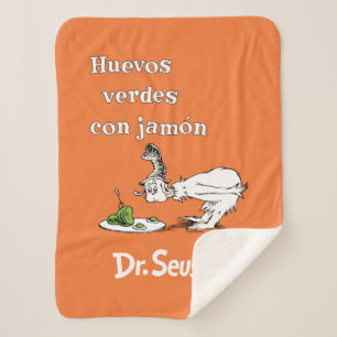 Cobertor Sherpa Dr. Seuss Ovos Verdes e Presunto em Espanhol