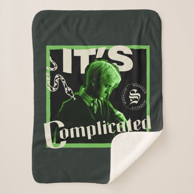 Cobertor Sherpa Draco Malfoy - "É complicado" (Frente)