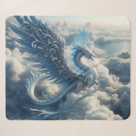 Cobertor Sherpa Dragão Espetacular Cercado por Nuvens