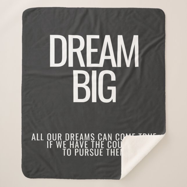 Cobertor Sherpa Dream Big Fleece Blanket (Frente)