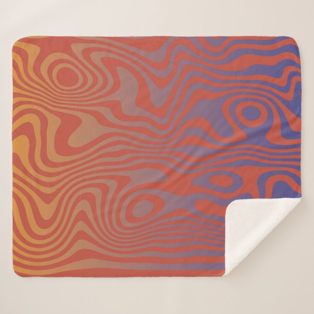 Cobertor Sherpa Dream Flow l Abstract Trippy Pattern - No. 01 (Frente (Horizontal))