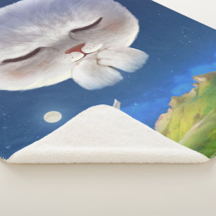 Cobertor Sherpa Dreamnight Sky com Cat