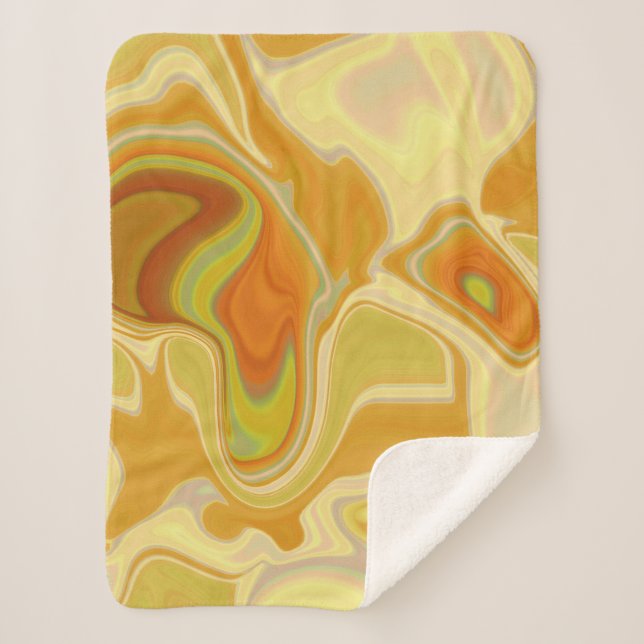 Cobertor Sherpa Dreamscape in Gold (Frente)
