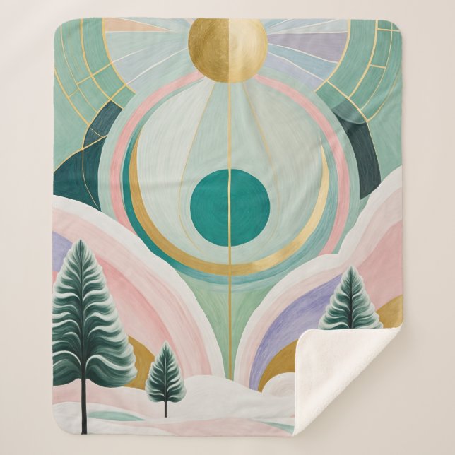 Cobertor Sherpa Dreamscape Whimsical Winter (Frente)