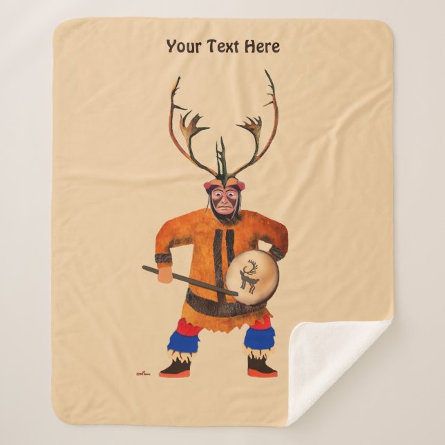 Cobertor Sherpa Drumming Shaman (Frente)