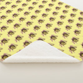 Cobertor Sherpa duas pintinhos amarelas, Páscoa