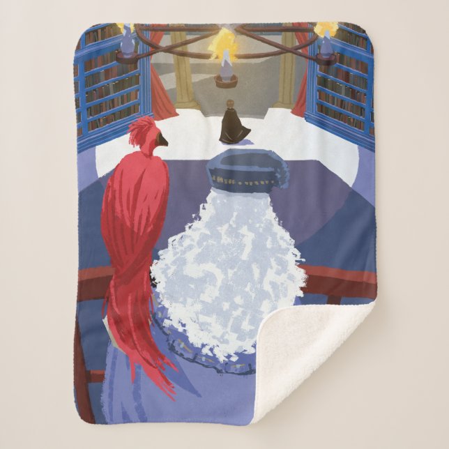 Cobertor Sherpa Dumbledore & Fawkes em Balcony (Frente)