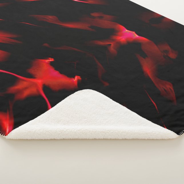 Cobertor Sherpa Dunas artificiais em sombreado vermelho (3/4)