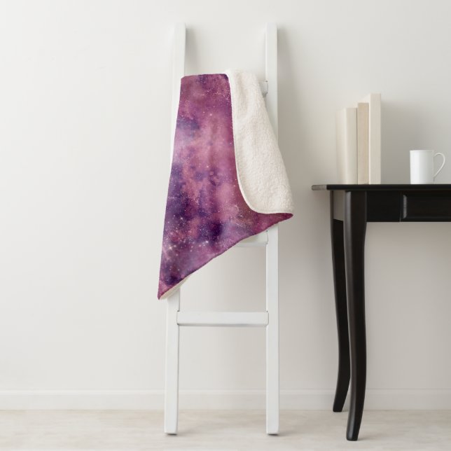 Cobertor Sherpa Dusk Rosa Galaxy Series Design 1   (In Situ)