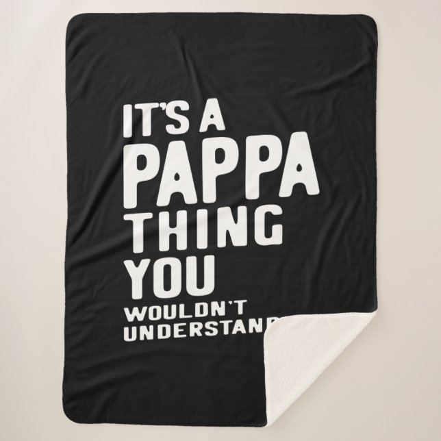 Cobertor Sherpa É um Pappa Thing Padre Gift (Frente)