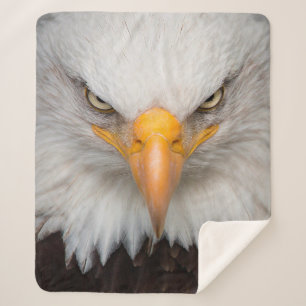 Cobertor Sherpa Eagle Closeup