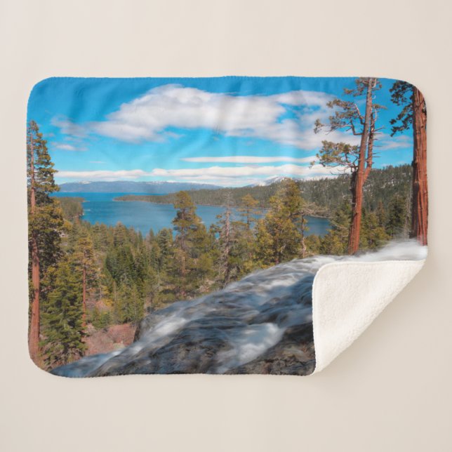 Cobertor Sherpa Eagle Creek Falls, Lago Sul Tahoe (Frente (Horizontal))