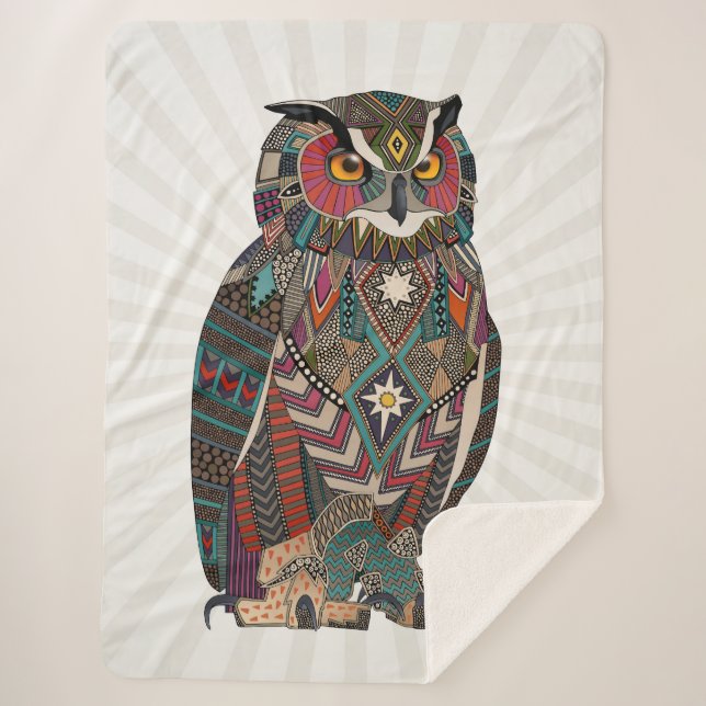 Cobertor Sherpa eagle owl (Frente)