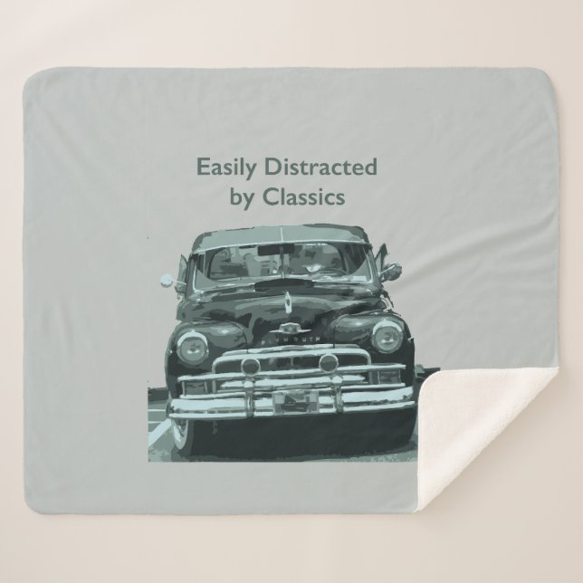 Cobertor Sherpa Easily Distracted by Classics (Frente (Horizontal))