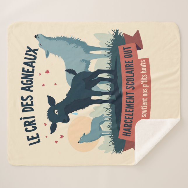 Cobertor Sherpa Écho Contre l’Opression - Crachá #BalanceTonTyra (Frente (Horizontal))