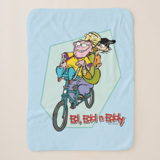 Cobertor Sherpa Ed, Edd, um Eddy numa bicicleta