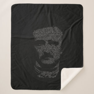 Cobertor Sherpa Edgar Allan Poe Feita das palavras Poem Raven