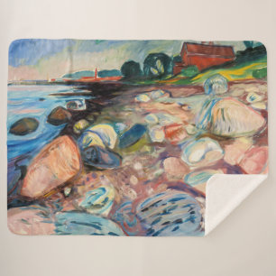 Cobertor Sherpa Edvard Munch - Shore com Casa Vermelha