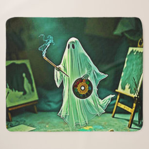 Cobertor Sherpa Eerie Masterícula de artista fantasma
