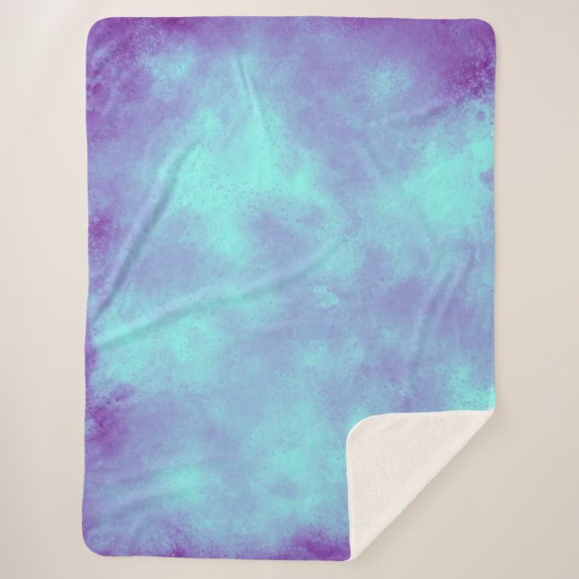 Cobertor Sherpa Efeito de nuvem de tempestade roxa Sherpa Blanket (Frente)