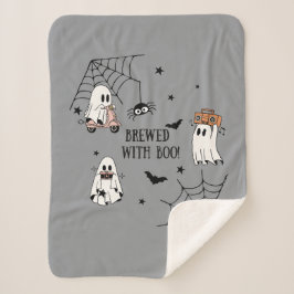 Cobertor Sherpa Ei Boo Halloween Engraçado Fantasma