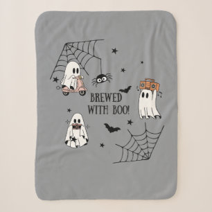 Cobertor Sherpa Ei Boo Halloween Engraçado Fantasma