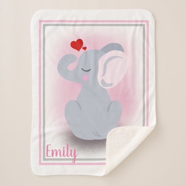 Cobertor Sherpa Elefante (Frente)