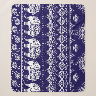 Cobertor Sherpa Elefante, paisley: padrão de colheita tribal.