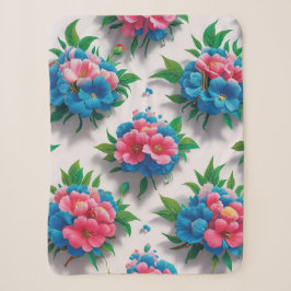 Cobertor Sherpa Elegância em Flor: Um Padrão Floral Chic