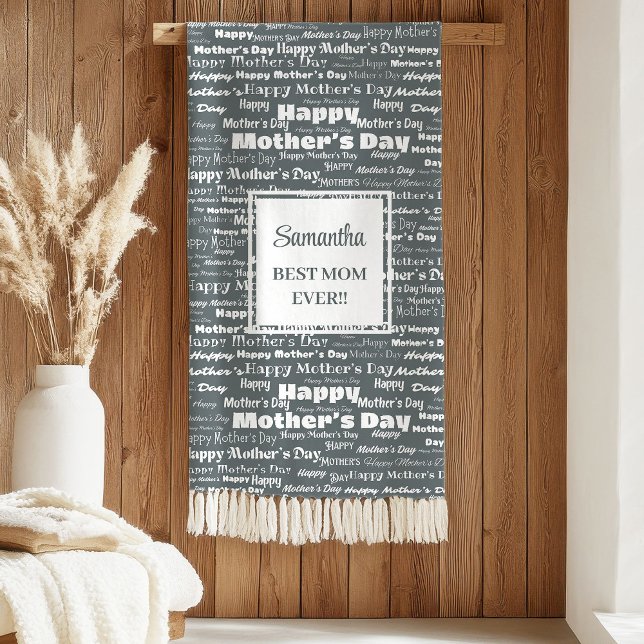 Cobertor Sherpa Elegant Lettering Happy Mother’s Day Gift Grandma (Elegant Lettering Happy Mother’s Day Gift Grandma Sherpa Blanket)