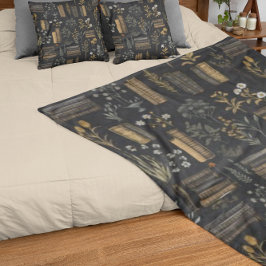 Cobertor Sherpa Elegante Book Design - Academia Escura - Livro Vin