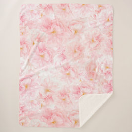 Cobertor Sherpa Elegante Cherry Blossom Patterno Design