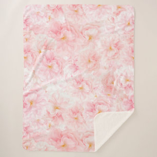 Cobertor Sherpa Elegante Cherry Blossom Patterno Design